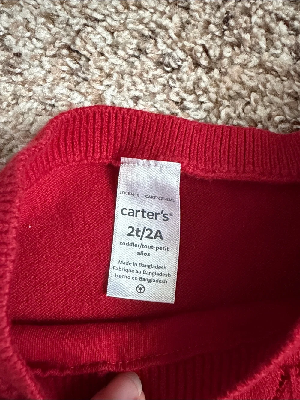 CARTERS TODDLER GIRL LING SLEEVE KNIT SWEATER DRESS